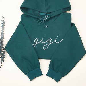 Sudadera Gigi bordada, Sudadera personalizada para la abuela, Sudadera para anunciar el embarazo, Regalo para el Día de la Madre