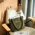 Personalized Corduroy Tote, Embroidered Name Tote Bag, Wedding Party Gifts, Shoulder Bags, Bridesmaid Gift