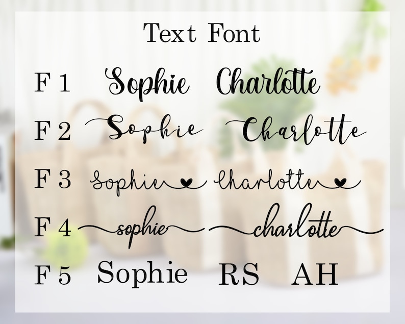Puede incluir: Una comparaci&oacute;n de diferentes tipos de letra, mostrando los nombres "Sophie" y "Charlotte" escritos en cinco estilos diferentes. Las fuentes van desde simples y elegantes hasta m&aacute;s juguetonas y caprichosas.
