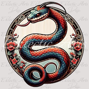 Chinese New Year snake 2025 PNG Sublimation Design Digital Download, PNG Instant Download, Shirt Design Download, year of the snake png