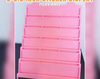 2-2.5 Inch Sticker Display Stand Tiered FILES ONLY