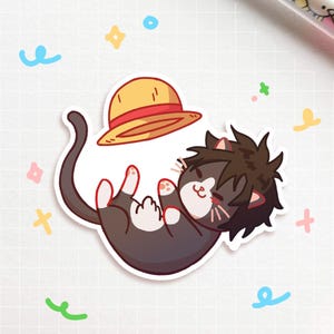 Adesivo ispirato a Cat Luffy di One Piece