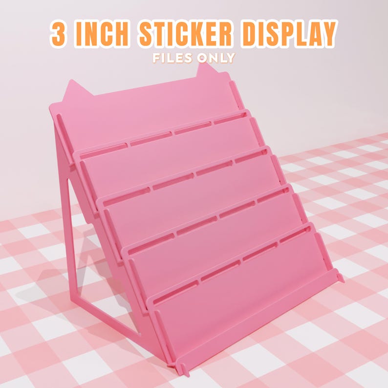 3 Inch Sticker Display Stand Tiered [FILES ONLY] - Etsy