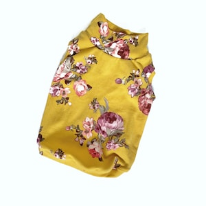 Fancy floral Pet shirt, dog clothes, small dog tops, dog tee, pet apparel