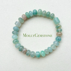 Jadeite Jade Beaded Bracelet Jewelry Natural Burmese Type A Icy High Translucency Jadeite RARE Multi-color 8.5mm Drum Bead Handmade Gift