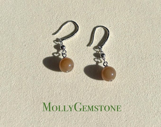 Certified Red Jadeite Beaded Earrings Jewelry Gift for Her Natural Untreated Unheated Burmese Translucent Icy Type A Jadeite Sterling Silver
