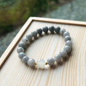 Jadeite Jade Bracelet Jewelry Untreated Genuine Translucent Type A Burmese Icy WuJi Black 8.5mm Jadeite Handmade Cat Claw Christmas Gift
