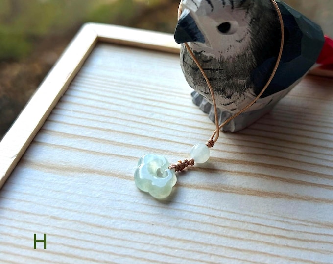 Jadeite Jade Phone Charm Keychain Jewelry Gift for Her 100% Untreated Type A Burmese Jadeite Lucky Protection Amulet Handmade in Canada