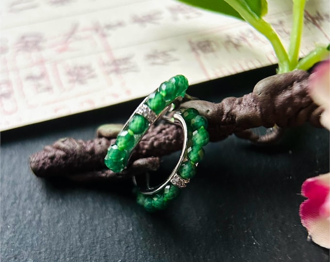 Natural Jadeite Earrings: Guatemalan Type A Untreated Highly Translucent Icy Green Jade, Sterling Silver