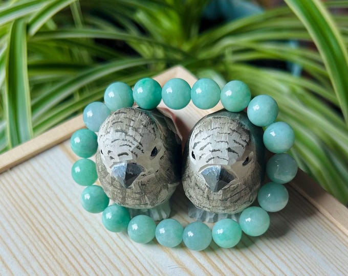 Jadeite Jade Bracelet Jewelry Unisex Gift Natural Untreated Type A Icy Green Translucent Burmese 10mm Fei-Cui Handmade in CANADA