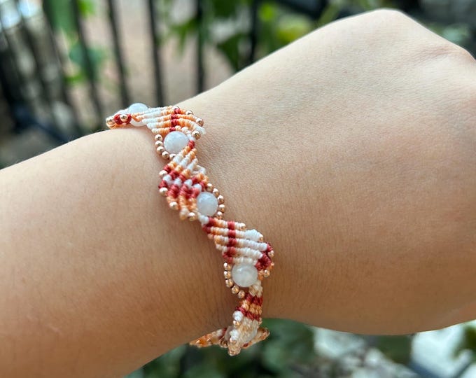 Jadeite Jade Bead Braided Bracelet Jewelry Gift for Her 100% Genuine High Quality Burma Jadeite Icy Translucent Type A  Hand-woven in Canada