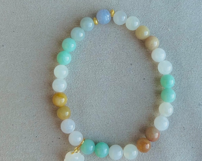 Jadeite Jade Bracelet Jewelry Gift for Her 100% Genuine High Quality Multicolored Type A Burmese 7mm Cat Claw Handmade in Canada