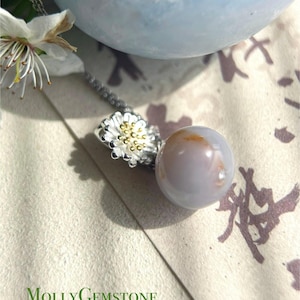 Lavendel paars rode bloemen jadeiet kralen hanger jade ketting sieraden cadeau voor haar Birmese onbehandeld type A jade madeliefje sterlingzilver