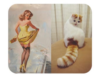 Mouse Pad - Cats That Look Like Pin Up Girls