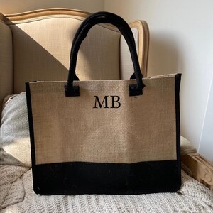 Personalisierte APRIL Quadrat Jute Panel Schulter Strand Shopper Einkaufstasche Urlaub Sommer Initiale Handgepäck Flugzeug Benutzerdefinierte Handtasche Mama Nan
