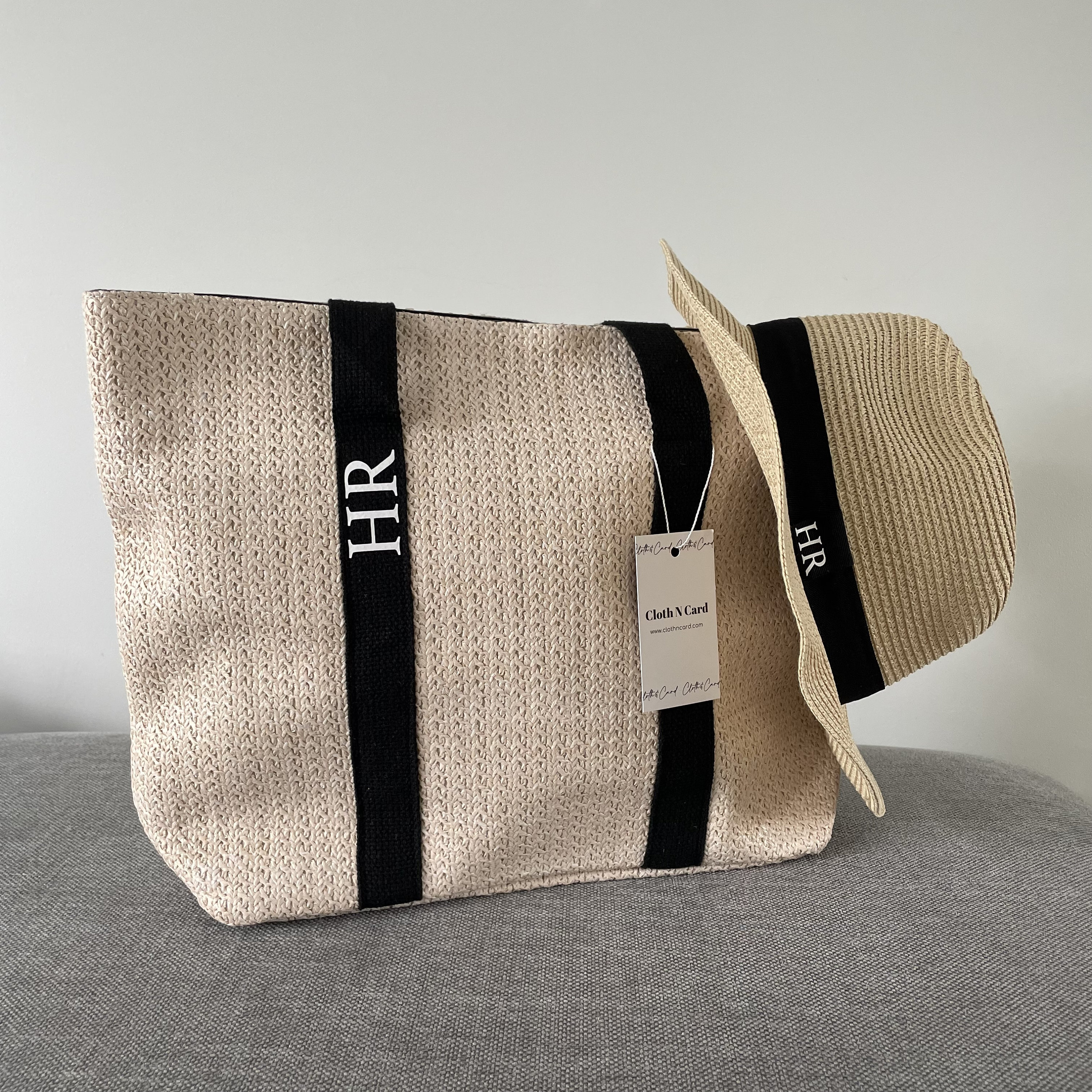 Personalised Large Black Ribbon Straw Beach Bag Holiday Initial Tote Bag Hand Luggage Airplane Work Bag Shoulder Custom Hand Bag Shopper Bag Etsy UK