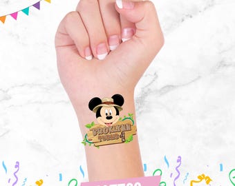 Mickey Safari, Tatuaggi Mickey Safari, Compleanno Mickey Safari, Festa Safari, Articoli per feste Safari, Regali Safari, Compleanno Boy Scout, Topolino.