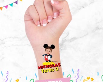 Mickey Tattoos, Mickey Mouse Tattoos, Mickey Banner, Mickey Birthday, Mickey Party, Mouse Party Supplies, Mickey Mouse Party Favors, Mickey