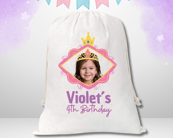 Personalized Princess Birthday Party Favor Bags - Set of 5