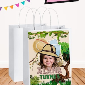 Safari Birthday Bag, Birthday Gift Bag,Safari Favor Bag, Custom Gift Bag, Birthday Gift Box,Safari Party Favor, Safari Birthday Gift, Safari
