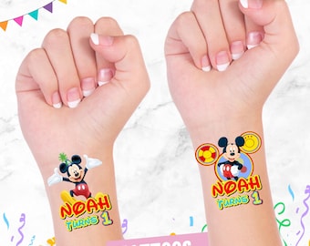Mickey Tattoos, Mickey Mouse Tattoos, Mickey Banner, Mickey Birthday, Mickey Party, Mouse Party Supplies, Mickey Mouse Party Favors, Mickey
