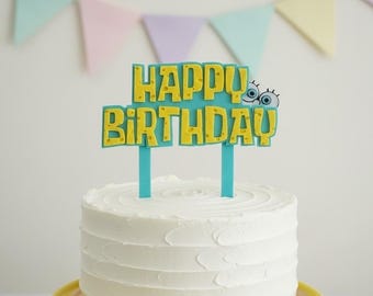 Birthday Cake Topper, 3D Printed Cake Topper, Cake Decoration