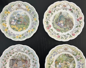 Royal Doulton Brambly Hedge plates Surprise Outing collection set of 4