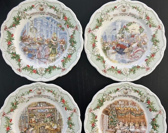 Royal Doulton Brambly Hedge Teller Midwinter-Kollektion, 4er-Set