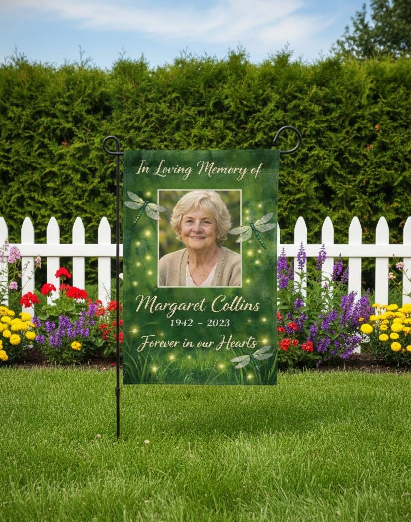 Custom Memorial Flag, in Loving Memory of Banner, Photo in Memory of ...