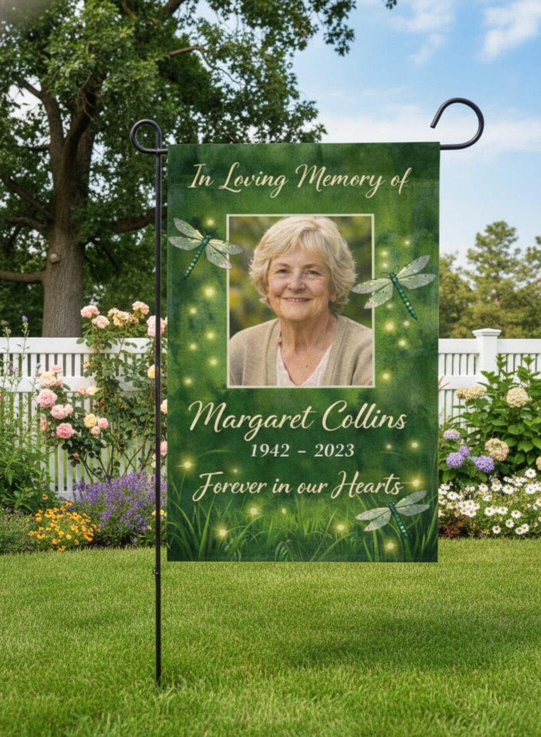 Custom Memorial Flag, in Loving Memory of Banner, Photo in Memory of ...