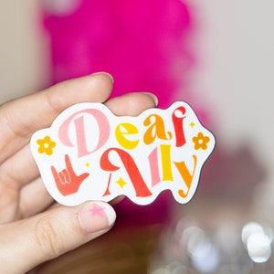 Deaf Ally Sticker