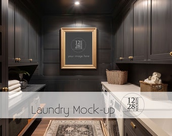 Laundry Room Mockup, Laundry room art mockup, Mockup for laundry room art, Mockup for wall art, wall art mockup, Smart Object mockup MU109