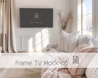 Maqueta de TV con marco, maqueta de TV con marco, maqueta de TV para sala de estar, maqueta de TV Samsung, maqueta de TV femenina, maqueta de TV para el Día de la Madre, maqueta de TV con marco MU106