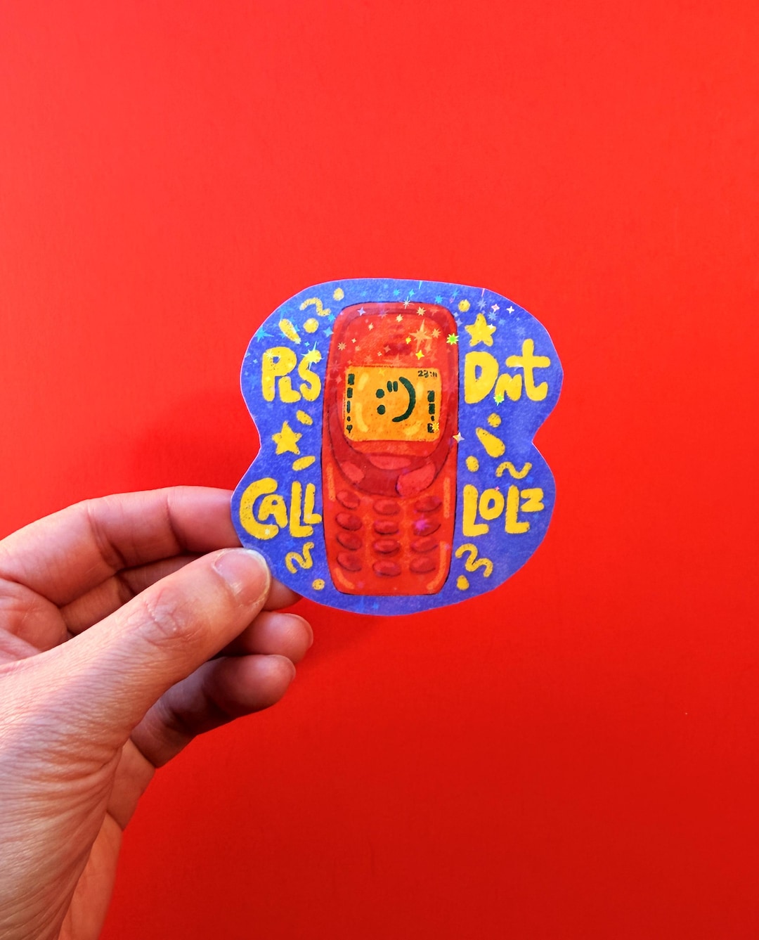 Go Call Sticker Please Don't Call Sticker | Hand-drawn, Waterproof Vinyl Art - Etsy