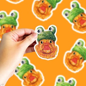 Sticker de canard de <br> Liste d'envies Vous avez des idées ? Fait main et unique | Sticker imperméable et résistant aux rayures | 3,2 x 2,1 pouces Autocollant | Sticker pour scrapbooking et carnet