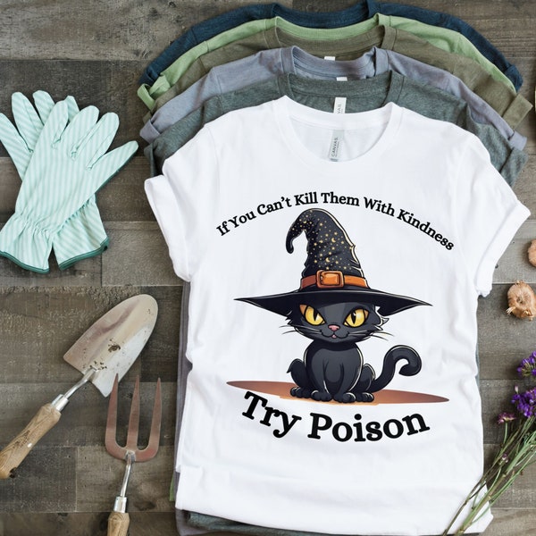 Magical black cat t shirt| gift for witchy aesthetic| witchy cat shirt| gothic gift for friend| trendy spiritual design| sarcastic shirt