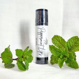 Peppermint Tallow Lip Balm, all natural, .18oz grass fed beef tallow moisturizing chapstick