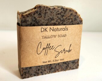 Coffee Scrub Tallow Bar Soap