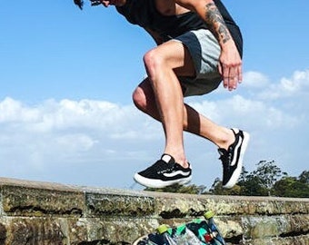 Skateboard Bleu de modèle de tendance de mode fait main