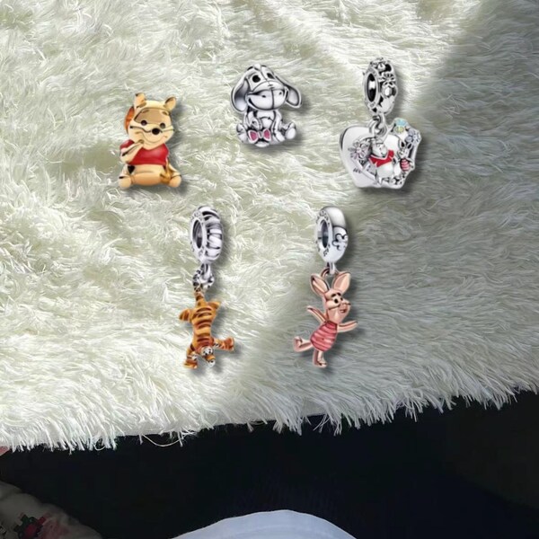 Winnie the Pooh Sterling Silver Charm Collection-Charming Sterling Silver Winnie the Pooh Bracelet Charms