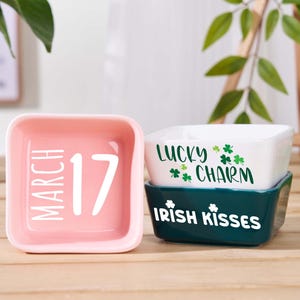 Customize Ceramic St. Patrick&#39;s Day Tray, Irish Kisses,Ceramic Trays,St. Patrick&#39;s Day Tiered Tray Decor,St. Patrick&#39;s Day,Gift for Him