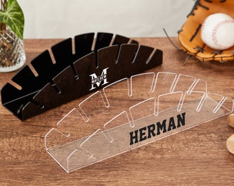 Benutzerdefinierte Acryl Huthalter, personalisierte Baseballkappen-Anzeige, Hutablage, separater Baseballkappenständer, Hut-Organisator für Papa, Baseball-Geschenk