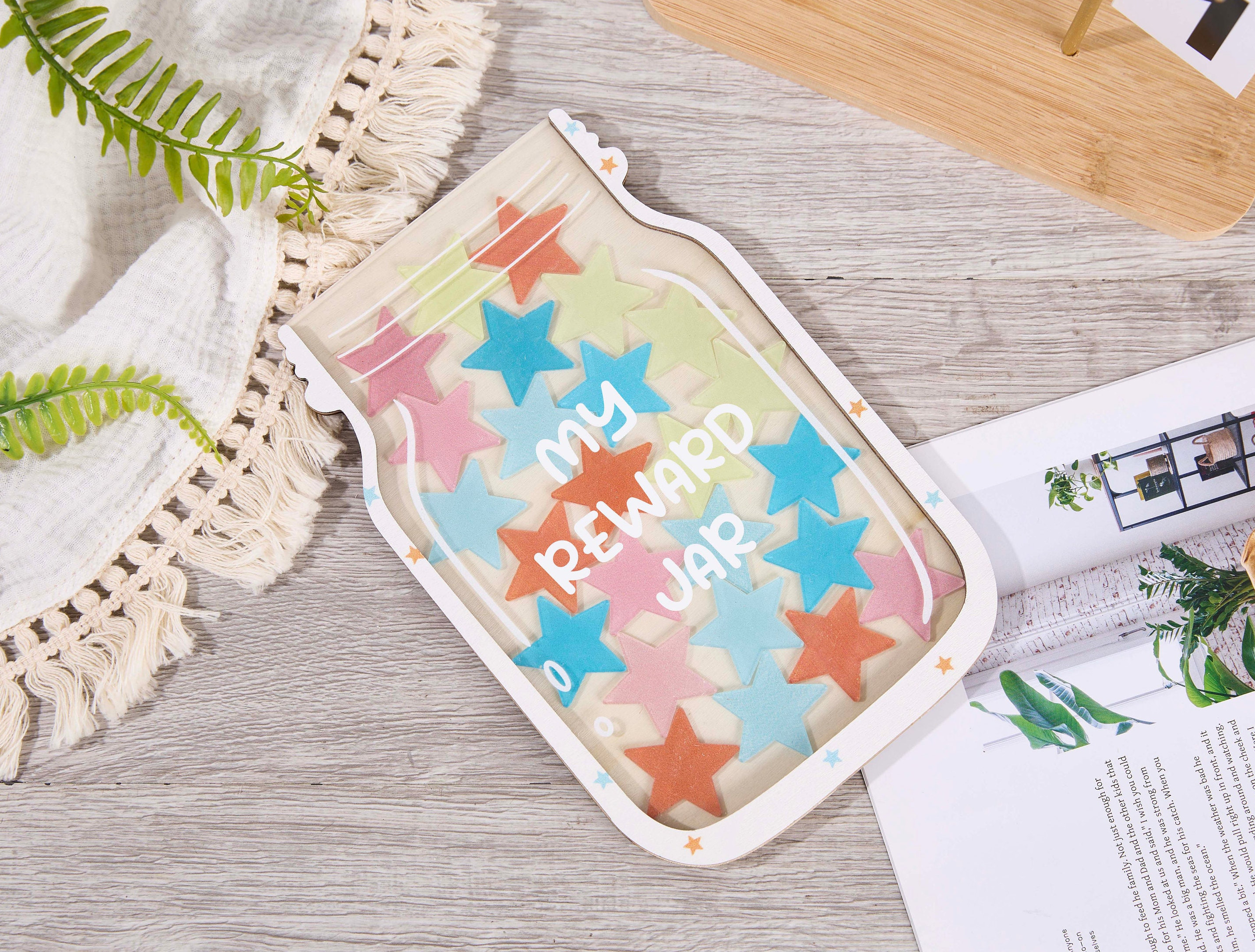 Tarro De Recompensa Con Tablero De Estrellas Para Niños – Set De 2 Vasos De Cristal Con Pegatinas Magnéticas, Ideal Para Motivación Y Hábitos Positivos