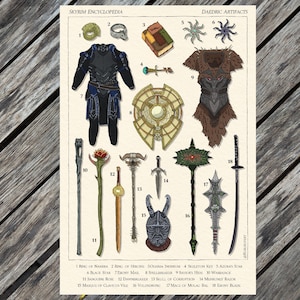 Skyrim Daedric Artifacts Poster
