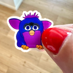 90s Toy Retro Furby Sticker - Waterproof Decal for Waterbottle, Laptop, Journal