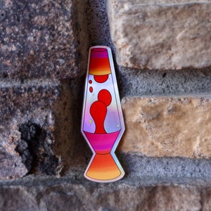 Psychedelic Holographic Lava Lamp Sticker - Waterproof Decal for Hydroflasks & Laptops&quot;