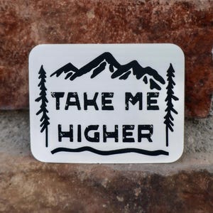 Nature Vibes: Waterproof Vinyl Sticker - Mountain & Trees Design