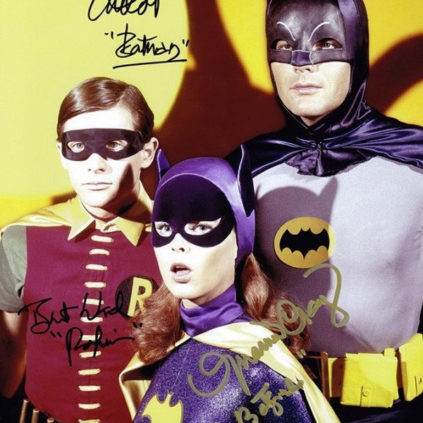 Batman Yvonne Craig, Burt Ward, Adam West Autographed 8x10 Photo Reprint "FREE SHIPPING"