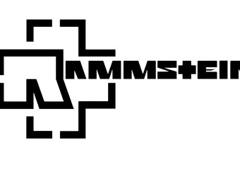 Rammstein White Vinyl Aufkleber ""Versandkostenfrei"""