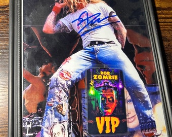 Rob Zombie Framed Autographed 8x10 Photo Reprint with Tour Laminate Pass Free Shipping